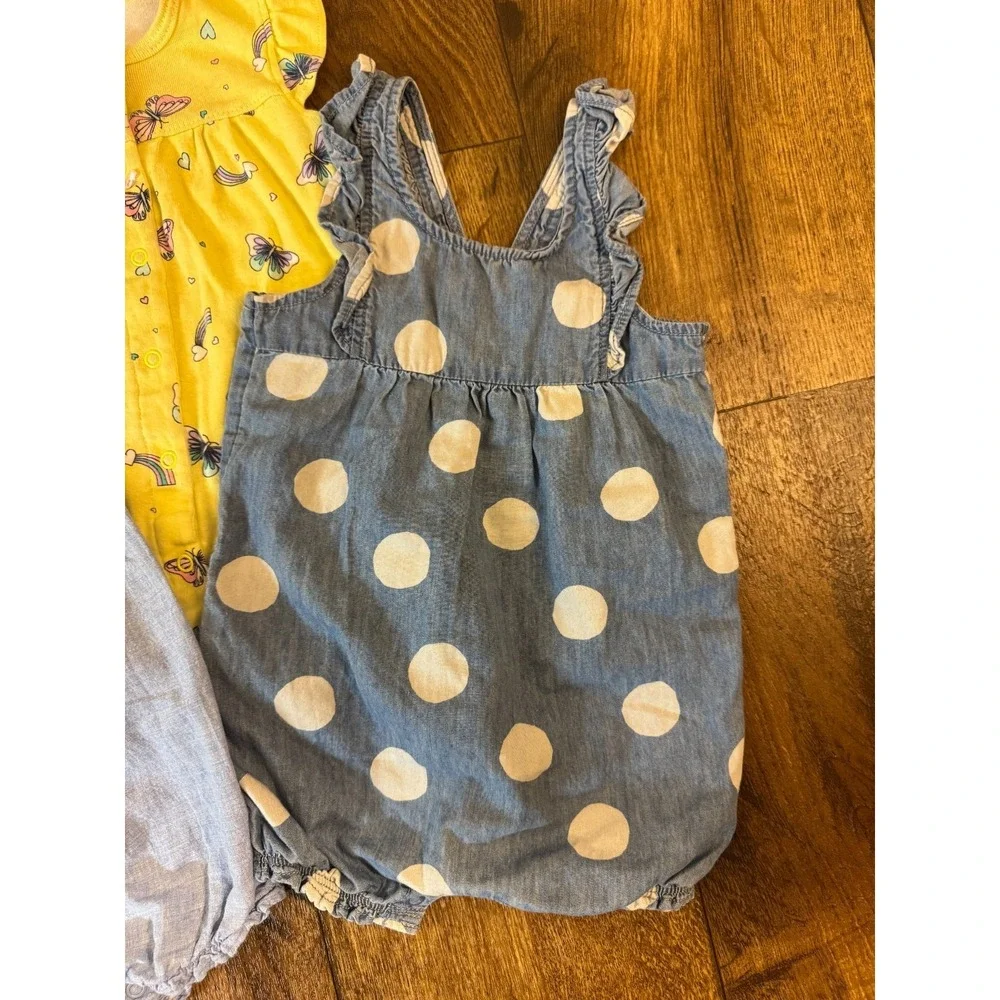 Baby Summer Rompers Girls 12 Months Clothes Outfits Lot Bundle Toddler Butterfly